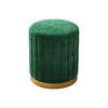 Jocelyn Flannelette Round Ottoman Storage Vanity Stool in Multi-color