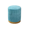 Jocelyn Flannelette Round Ottoman Storage Vanity Stool in Multi-color