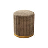 Jocelyn Flannelette Round Ottoman Storage Vanity Stool in Multi-color